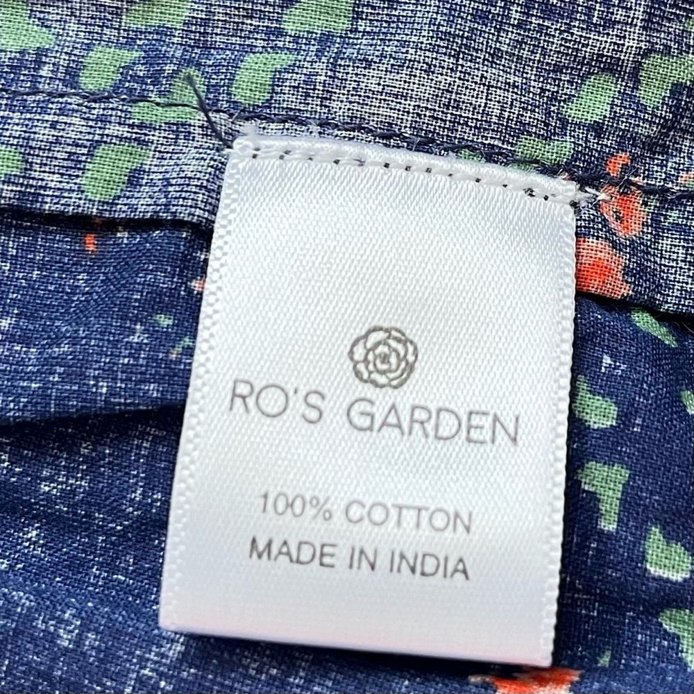 RO’S GARDEN Tatiana Blue Chanderi Blouse Size XS Cottagecore Prairie Dainty - Picture 4 of 7